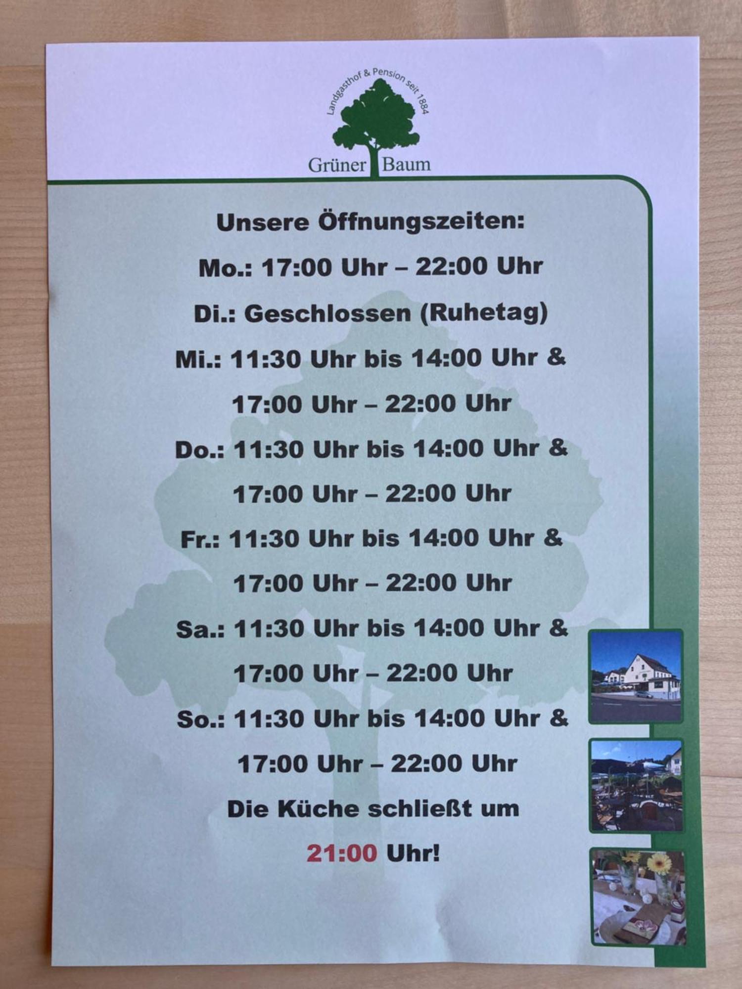 Restaurant Gruener Baum Hotel Leidersbach Eksteriør billede